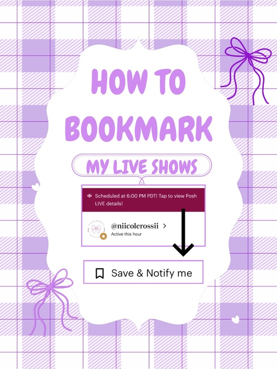 Other - ✨How to Bookmark my shows✨